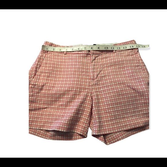 Banana Republic checkered coral and white shorts - Picture 5 of 7